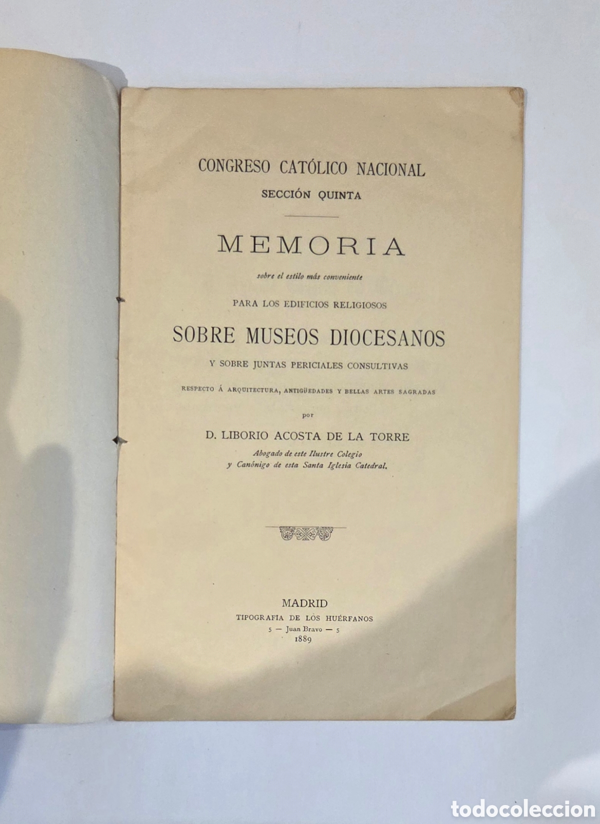 Documentos antiguos: Memoria sobre el estilo m&aacute;s conveniente para los edificios religiosos. 1889. - Foto 3