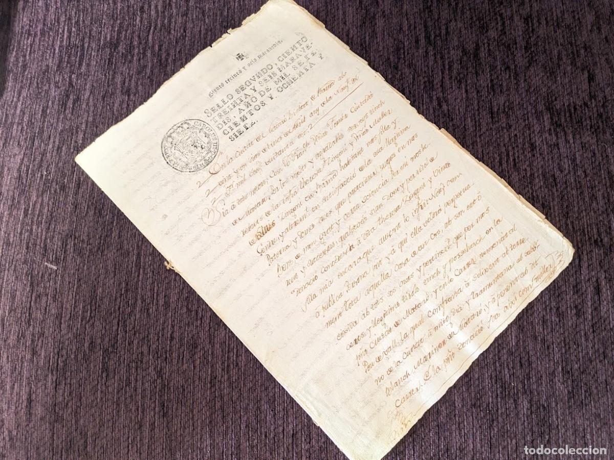 Old Documents: Documento de la ciudad de Matar&oacute;, Familia Vi&ntilde;as 1787