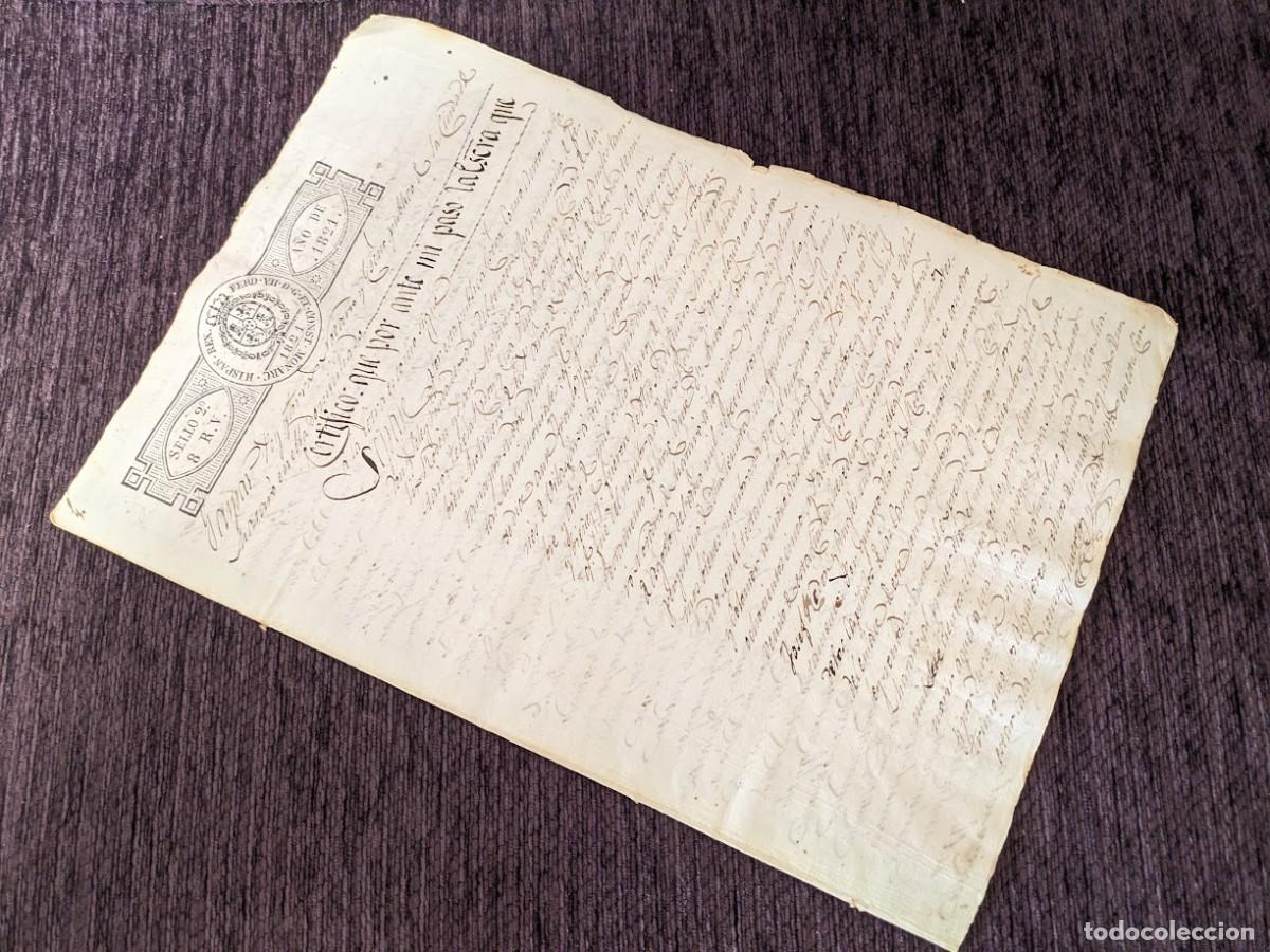 Documentos antiguos: Documento de la ciudad de Matar&oacute; 1821 Certificados