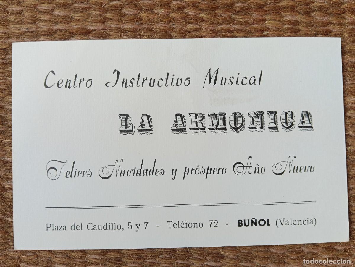 Documentos antiguos: TARJETA LA ARMONICA, CENTRO INSTRUCTIVO MUSICAL - BU&Ntilde;OL