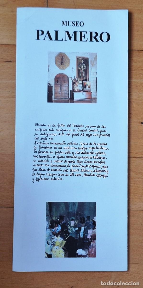 Documentos antiguos: CATALOGO DEL MUSEO PALMERO BARCELONA - EDIFICIO SIGLOS XVI /XVII - OBRAS FAMILIA PALMERO