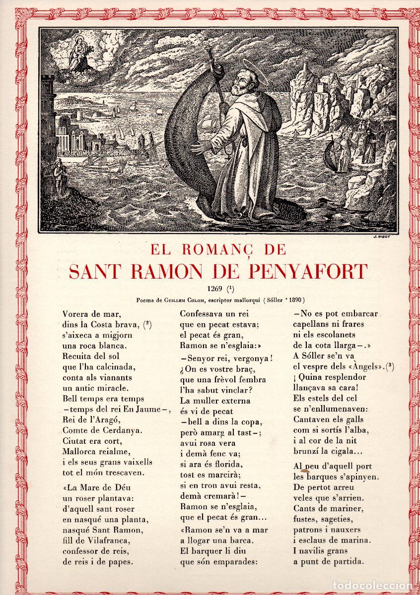 Documentos antiguos: [1964]. El roman&ccedil; de Sant Ramon de Penyafort. - Foto 1