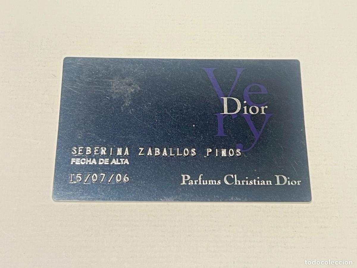 Documentos antiguos: Tarjeta Carnet Parf&uuml;ms DIOR para colecci&oacute;n