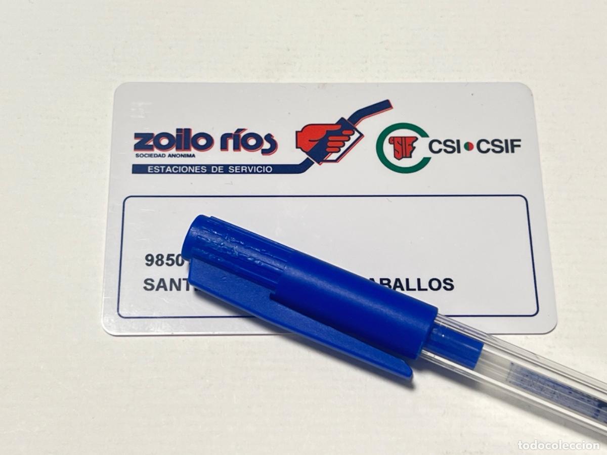 Documentos antiguos: Tarjeta Carnet ZOILO R&Iacute;OS ESTACIONES DE SERVICIO CSI-CSIF para colecci&oacute;n