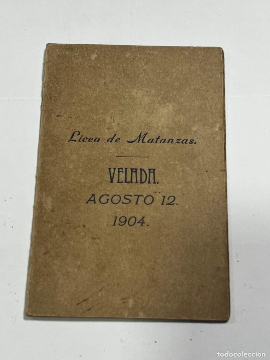 Documentos antiguos: CUBA. CARNET DE BAILE CON L&Aacute;PIZ. LICEO DE MATANZAS. VELADA 1904.