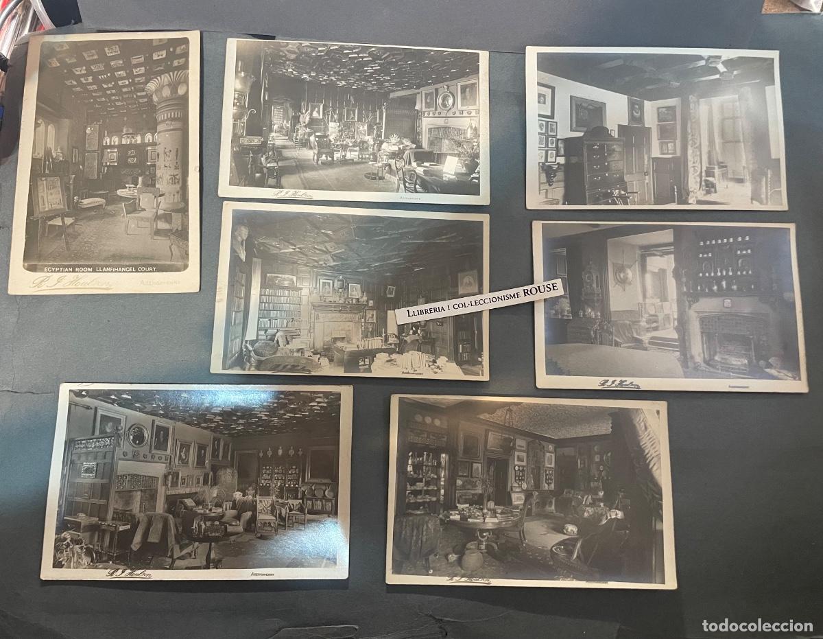 Documentos antiguos: LOTE DE 7 POSTALS FOTOGRAFICAS RESIDENCIA DE LA ESCRITORA GALESA , ESTELLE ROSS , AVERGAVENNY