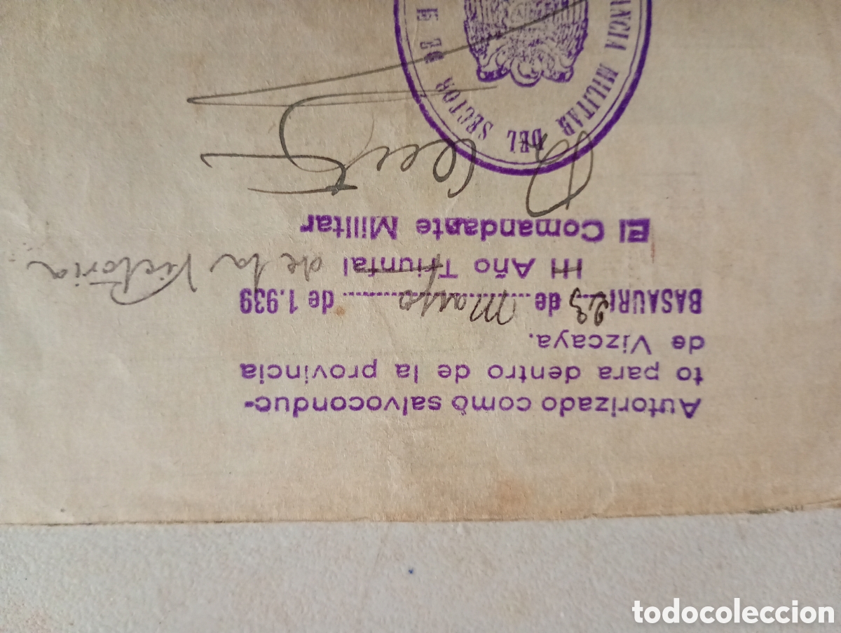 Documentos antiguos: C&eacute;dula personal Bilbao 1938 - Foto 4