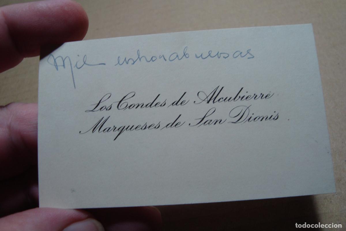 Documentos antiguos: ANTIGUA TARJETA PERSONAL LOS CONDES DE ALCUBIERRE MARQUESES DE SAN DIONIS. NOBLEZA