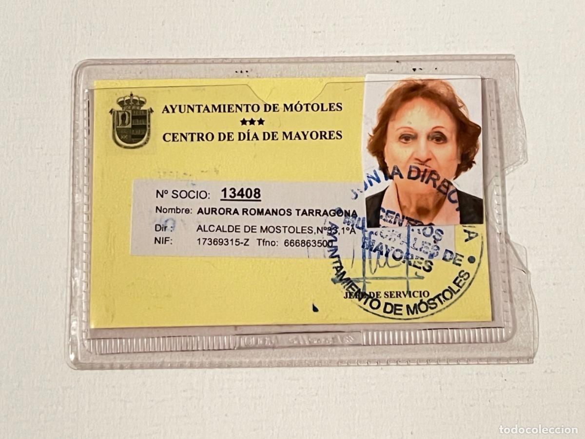 Documentos antiguos: Carnet centro de mayores AYUNTAMIENTO M&Oacute;STOLES para colecci&oacute;n