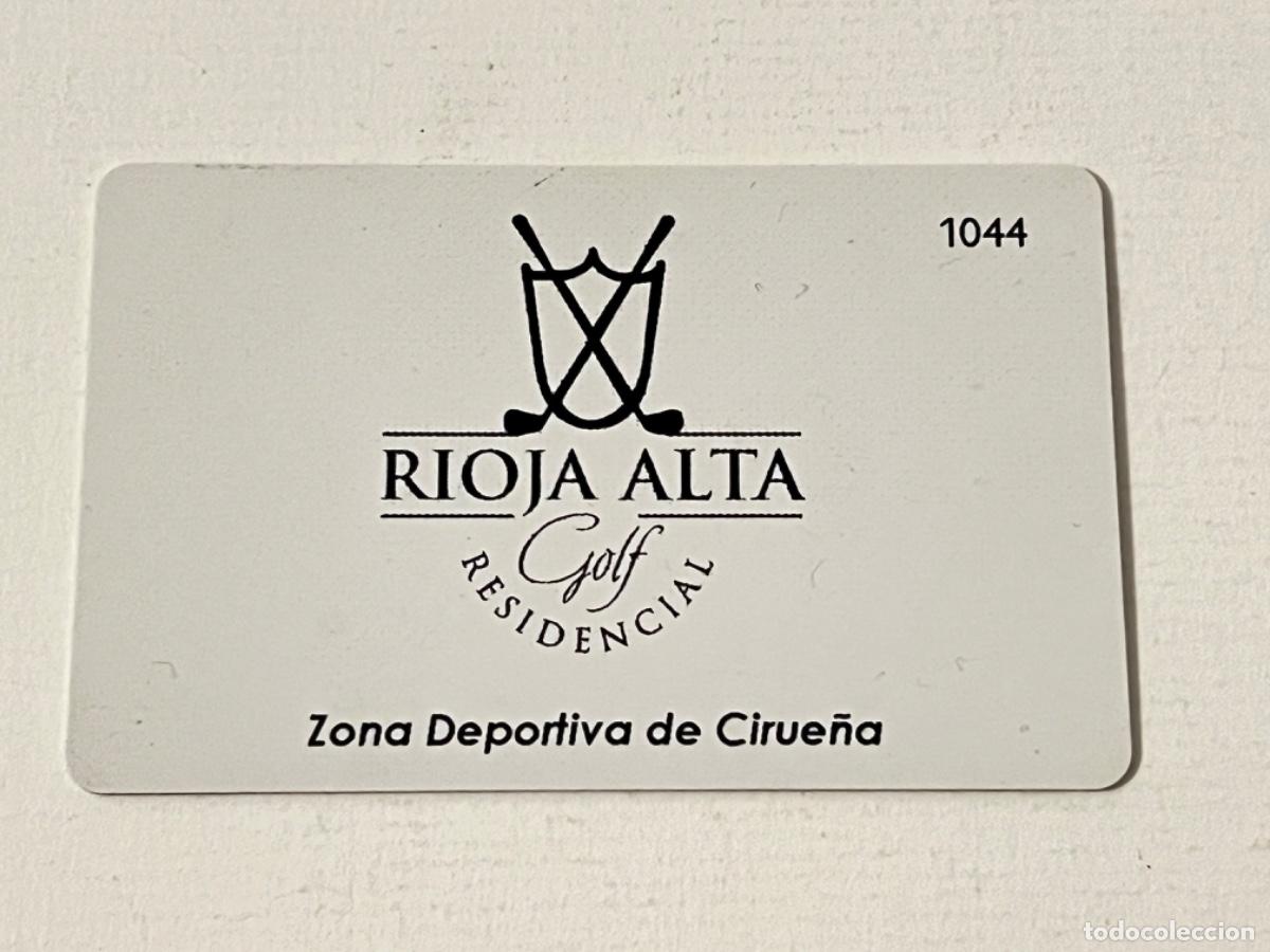 Documentos antiguos: Tarjeta Carnet RIOJA ALTA GOLF RESIDENCIAL CIRUE&Ntilde;A para colecci&oacute;n