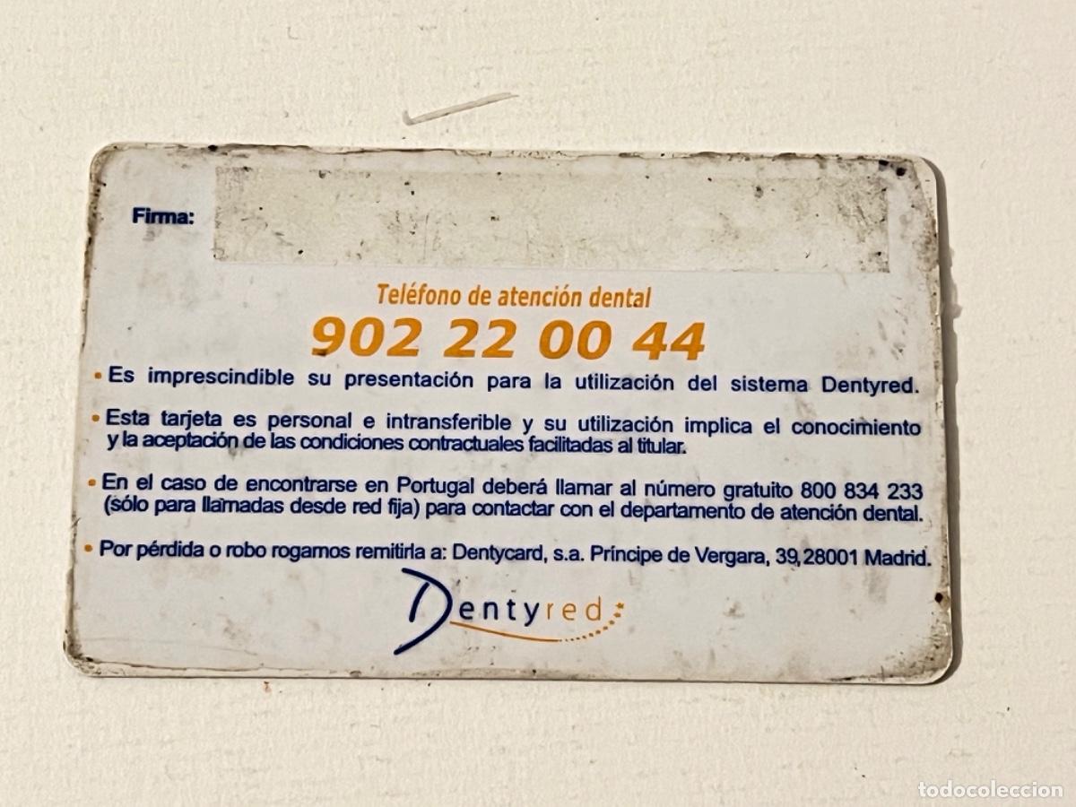 Documentos antiguos: Tarjeta Carnet DENTYRED ONCE para colecci&oacute;n - Foto 2