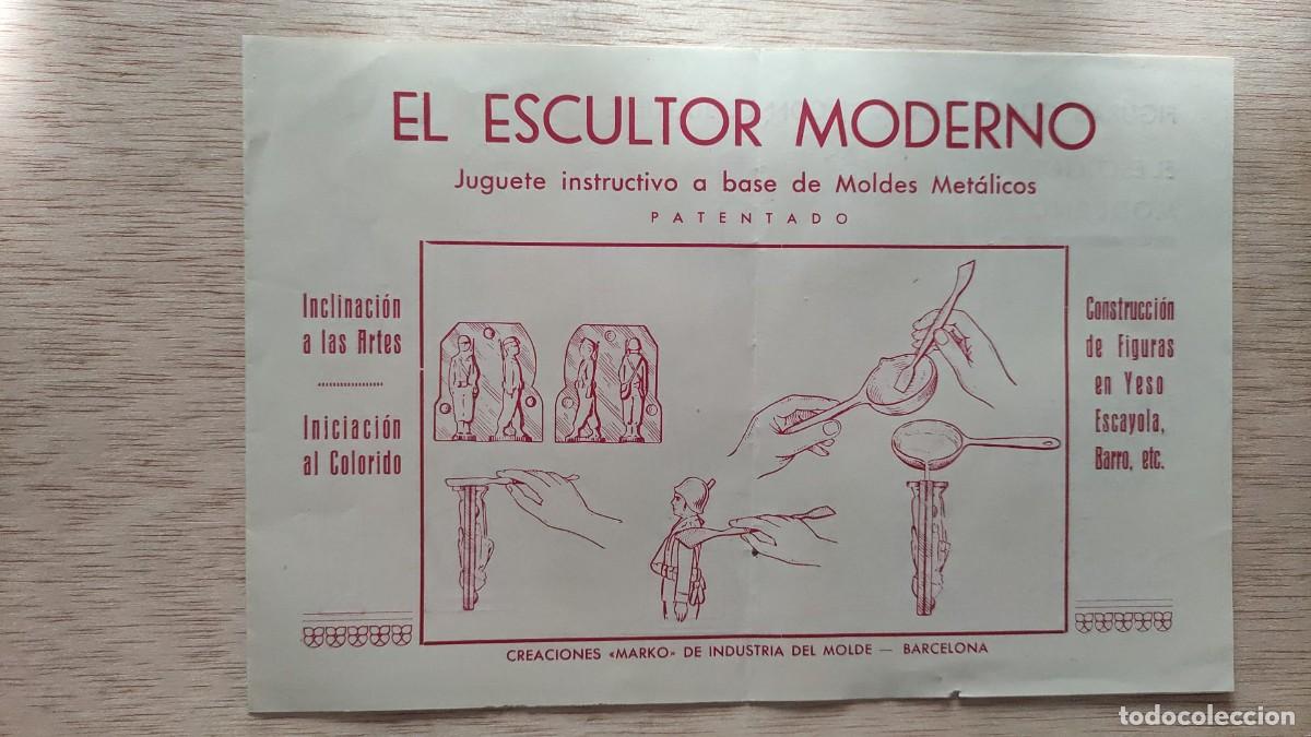 Documentos antiguos: ANTIGUAS INSTRUCCIONES JUEGO EL ESCULTOR MODERNO CREACIONE MARKO DE INDUSTRIA DEL MOLDE