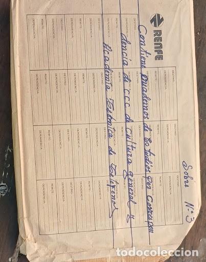 Documentos antiguos: Lote de Sobres Archivadores y Documentaci&oacute;n T&eacute;cnica / Telef&oacute;nica RENFE (Antiguo)