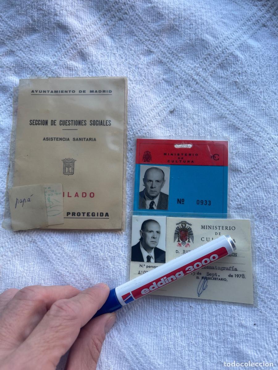 Documentos antiguos: 1968 CARNET ASISYENCIA M&Eacute;DICA Y MINISYERIO DE CULTURA MADRID ADMINISTRATIVO