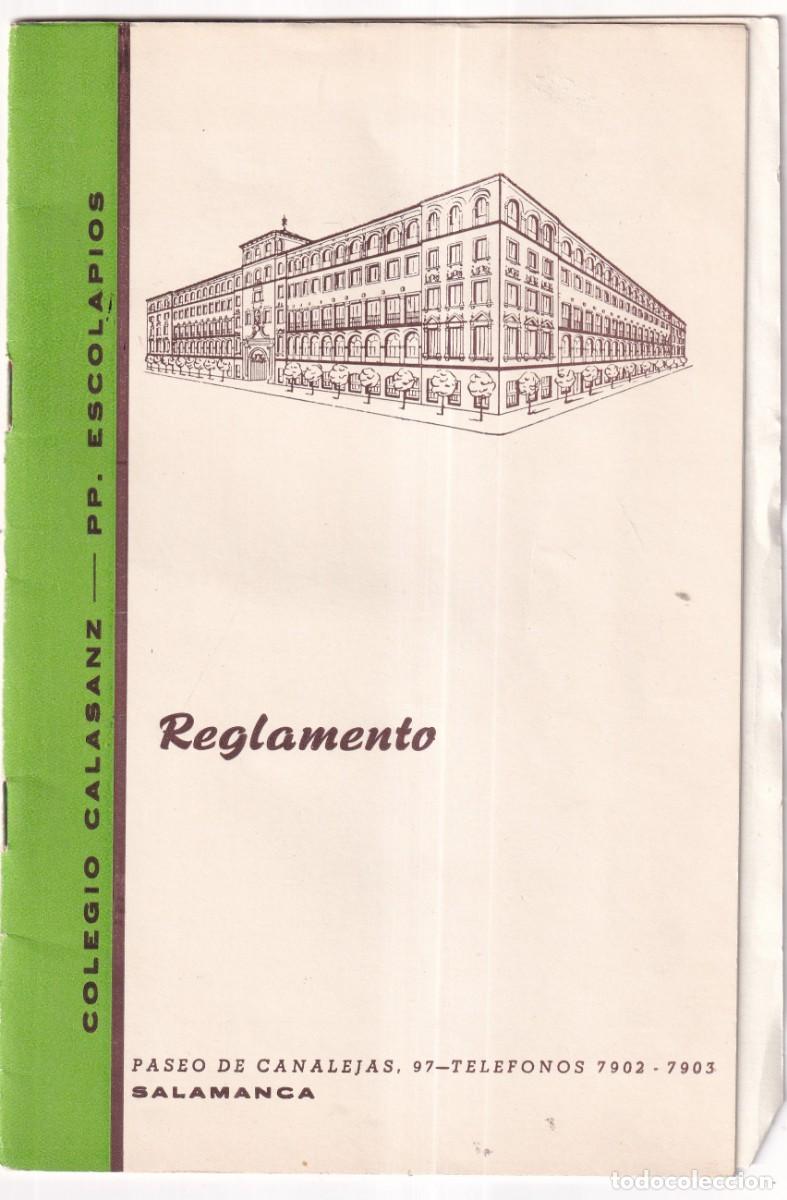 Documentos antiguos: Colegio Calasanz P.P. Escolapios. Reglamento, Salamanca.