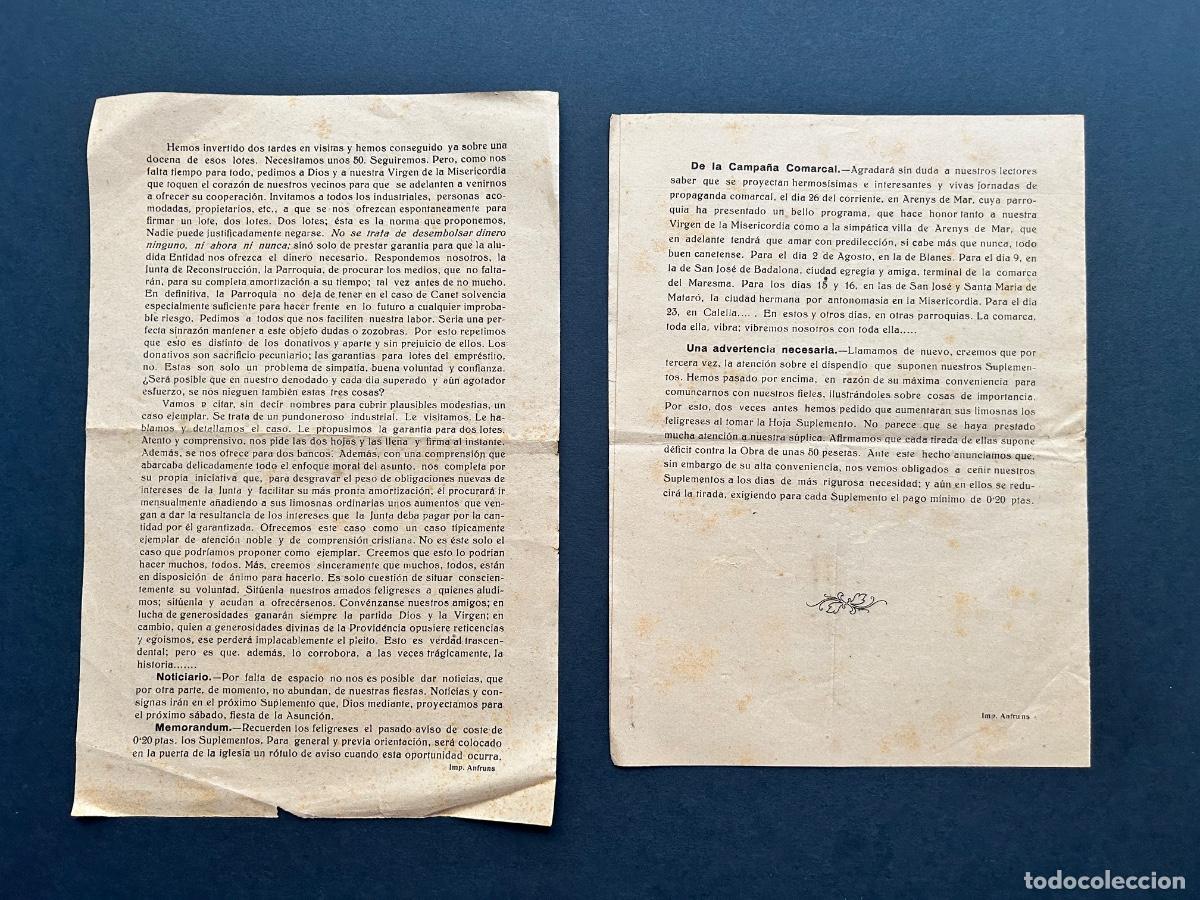 Documentos antiguos: Documentos Canet de Mar &ndash; Parroquia a&ntilde;o 1942 - Foto 2