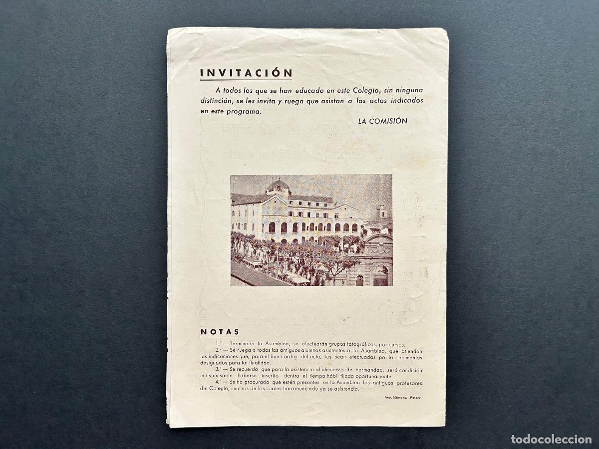Documentos antiguos: Programa Centenario San Jos&eacute; de Calasanz &ndash; Matar&oacute; &ndash; 1957 - Foto 3