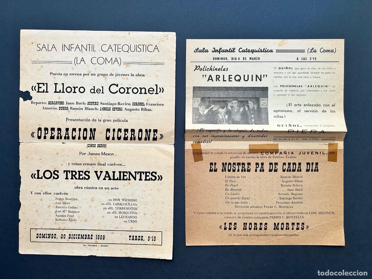 Documentos antiguos: 2 carteles antiguos Matar&oacute; &ndash; Catequesis a&ntilde;o 1959