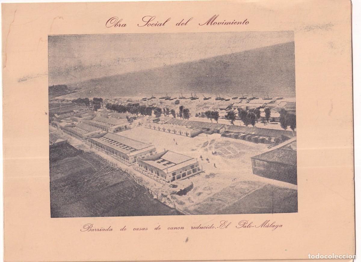 Documentos antiguos: Felicitaci&oacute;n 1952 gobernador civil. Barriada de casas de canon reducido El Palo M&aacute;laga