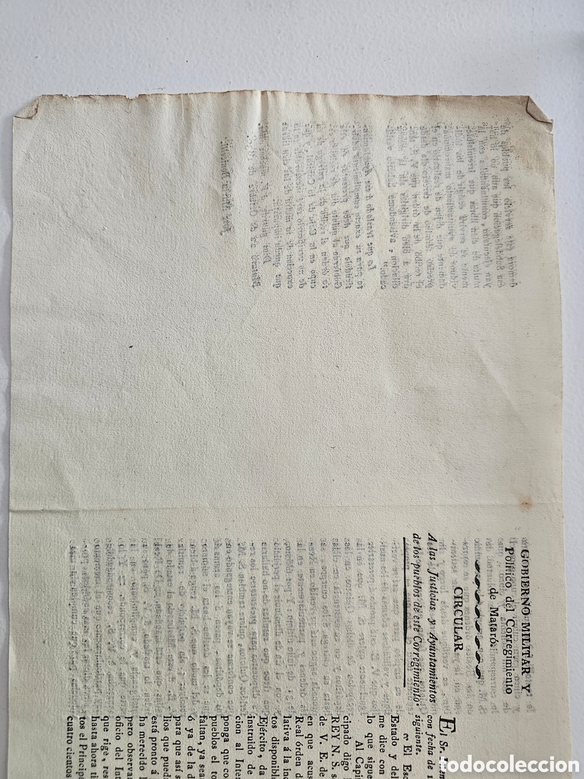 Documentos antiguos: Documento 1830 Matar&oacute; Quintas Quinta Carlista Gobierno Militar Jose Maria Bonticelli