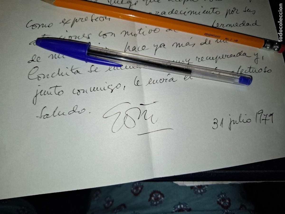 Documentos antiguos: Dibujante Lorenzo Go&ntilde;i. Carta firma.