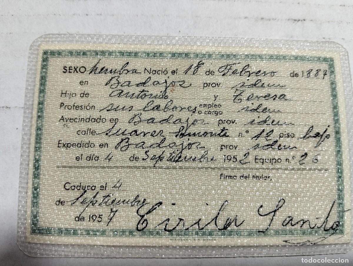 Documentos antiguos: Antiguo Documento Nacional de identidad verde - Foto 4