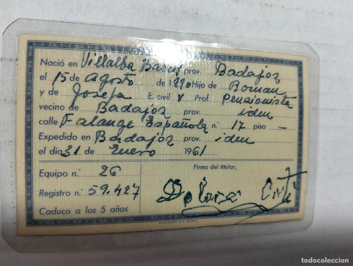 Documentos antiguos: Antiguo Documento Nacional de identidad Azul - Foto 3