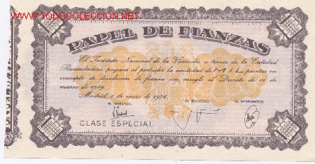 Documentos bancarios: PAPEL DE FINANZAS- 1000 PESETAS - Foto 1