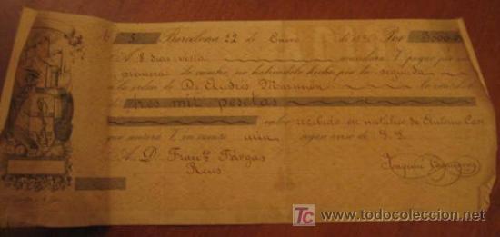 Documentos bancarios: Letra de cambio, 1896 - Foto 1