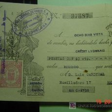Documentos bancarios: 4617 LETRA DE CAMBIO 2ª REPUBLICA CON MOVIL SOBRECARGADO - COSAS&CURIOSAS. Lote 5947078