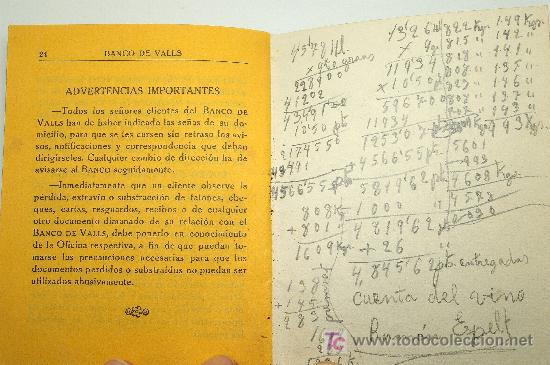Documentos bancarios: BANCO DE VALLS , NORMAS GENERALES - Foto 3