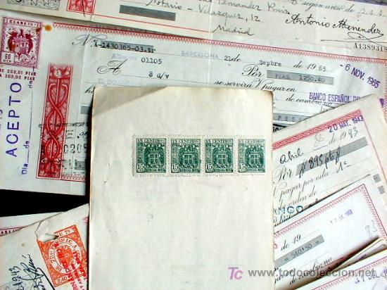 Documentos bancarios: LOTE DE LETRAS A&Ntilde;OS 40-60...ENVIO GRATIS&iexcl;&iexcl;&iexcl; - Foto 2