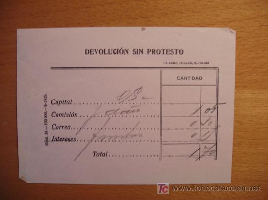 Documentos bancarios: Devoluci&oacute;n sin protesto 1928 - Foto 1