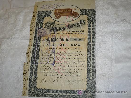 Documentos bancarios: ALSINA-GRAELLS AUTO TRANSPORTES - Foto 1