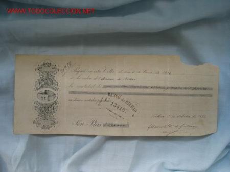 Documentos bancarios: PAGARE BANCO DE BILBAO - Foto 1