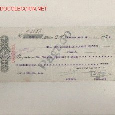 Documentos bancarios: PRECIOSO CHEQUE DE ASTURIAS (PRAVIA ) DEL COMERCIO CON MEXICO DE 1922 DE MEXICO