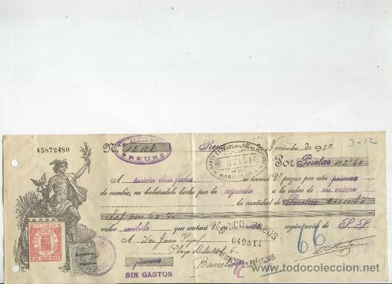 Documentos bancarios: LETRA. A&Ntilde;O 1932. REUS. - Foto 1