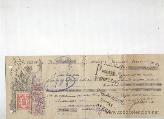 Documentos bancarios: LETRA. RAFAEL SALDA&Ntilde;A. ATECA. A&Ntilde;O 1932. - Foto 1