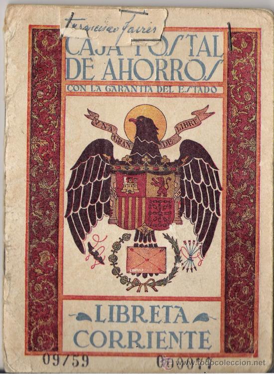 Documentos bancarios: CAJA POSTAL DE AHORROS    *LIBRETA CORRIENTE* - Foto 1