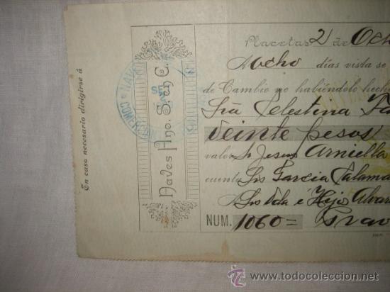 Documentos bancarios: PLACETAS  1909   NAVES ANO S Y C - Foto 2