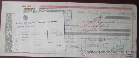 Documentos bancarios: LETRA DE CAMBIO 1959. ENVIO GRATIS&iexcl;&iexcl;&iexcl; - Foto 1