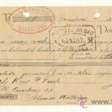 Documentos bancarios: 1939 PRIMERA DE CAMBIO SELLO BANCO DE BILBAO EN BARCELONA FOMENTO AGRÍCOLA DE MALLORCA. Lote 24928467
