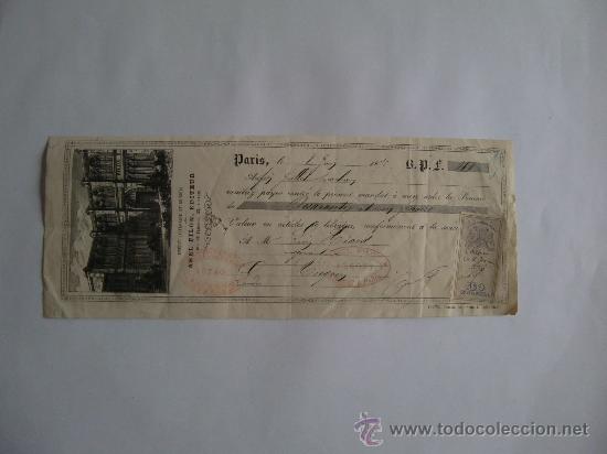 Documentos bancarios: LETRA FRANCESA DE 1876. - Foto 1