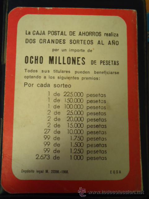 Documentos bancarios: ALMANAQUE 1969, CAJA POSTAL DE AHORROS - Foto 2