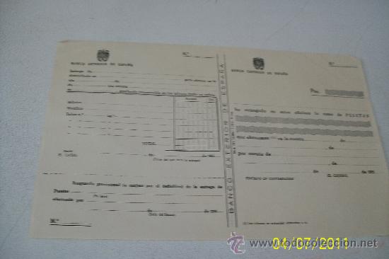 Documentos bancarios: BANCO EXTERIOR DE ESPA&Ntilde;A-ENTREGA-195? - Foto 1