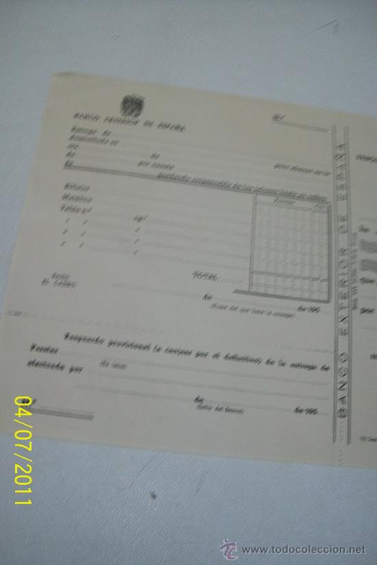 Documentos bancarios: BANCO EXTERIOR DE ESPA&Ntilde;A-ENTREGA-195? - Foto 2