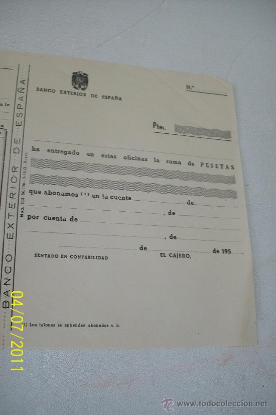 Documentos bancarios: BANCO EXTERIOR DE ESPA&Ntilde;A-ENTREGA-195? - Foto 3