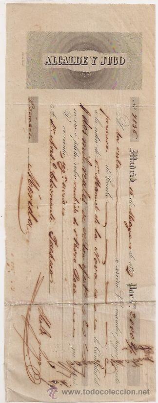 Documentos bancarios: Madrid 1849. Letra de cambio a Antonio Clemente Pacheco (M&eacute;rida) - Foto 1