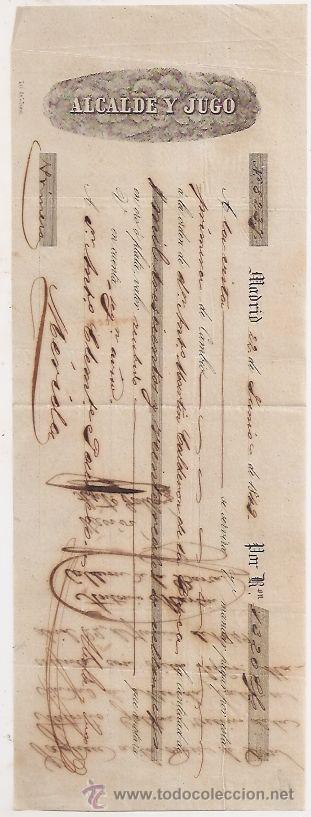 Documentos bancarios: Madrid 1849. Letra de cambio a Antonio Clemente Pacheco (M&eacute;rida) - Foto 1