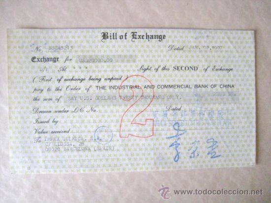 Documentos bancarios: DOCUMENTO BANCARIO ESPA&Ntilde;A-CHINA. 1997 ENVIO GRATIS&iexcl;&iexcl;&iexcl; - Foto 1